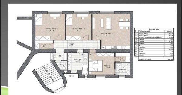 Bán nhà 4+KK ( 118 m2 ) Praha 10 - Vršovice .
