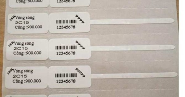 giấy in ấn decal pvc tem vàng trang sức