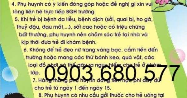 Chuyên bán bảng biểu mầm non giá ưu đãi