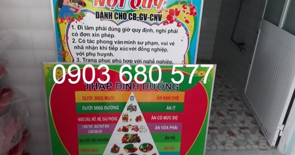 Chuyên bán bảng biểu mầm non giá ưu đãi