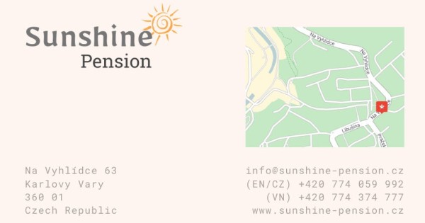 Nhà nghỉ Sunshine Pension ngay tại trung tâm TP Karlovy Vary