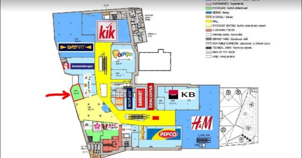 Cho thuê chỗ làm quán ăn trong siêu thị Central Jablonec