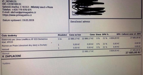 Cần thanh lý lò nướng bánh UNOX LineMicro 4x 600x400 XF 043 Domenica