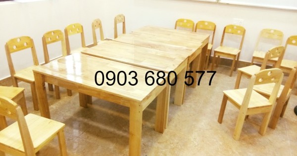 Cung cấp bàn ghế gỗ trẻ em cho trường mầm non
