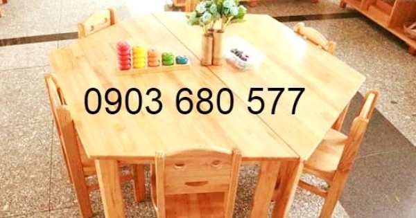 Cung cấp bàn ghế gỗ trẻ em cho trường mầm non