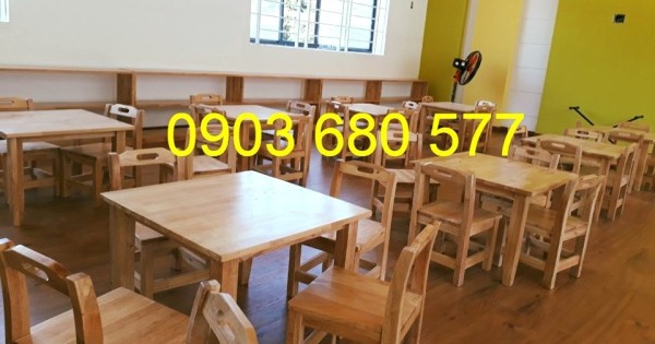 Cung cấp bàn ghế gỗ trẻ em cho trường mầm non