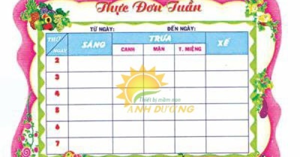 Bảng biểu, bảng tuyên truyền, bảng nội quy cho bậc mầm non