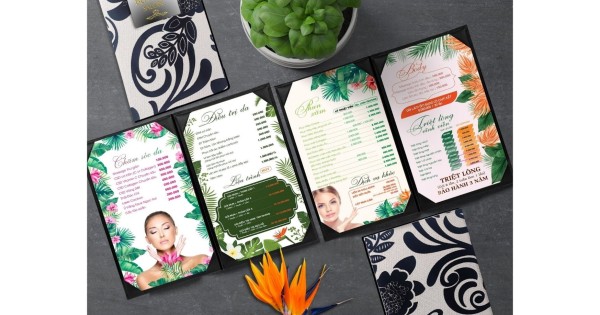 In ấn - Thiết kế - Marketing Nail Spa & Restaurant