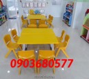 Bàn nhựa chữ nhật gập chân giá rẻ, chất lượng cao cho trẻ