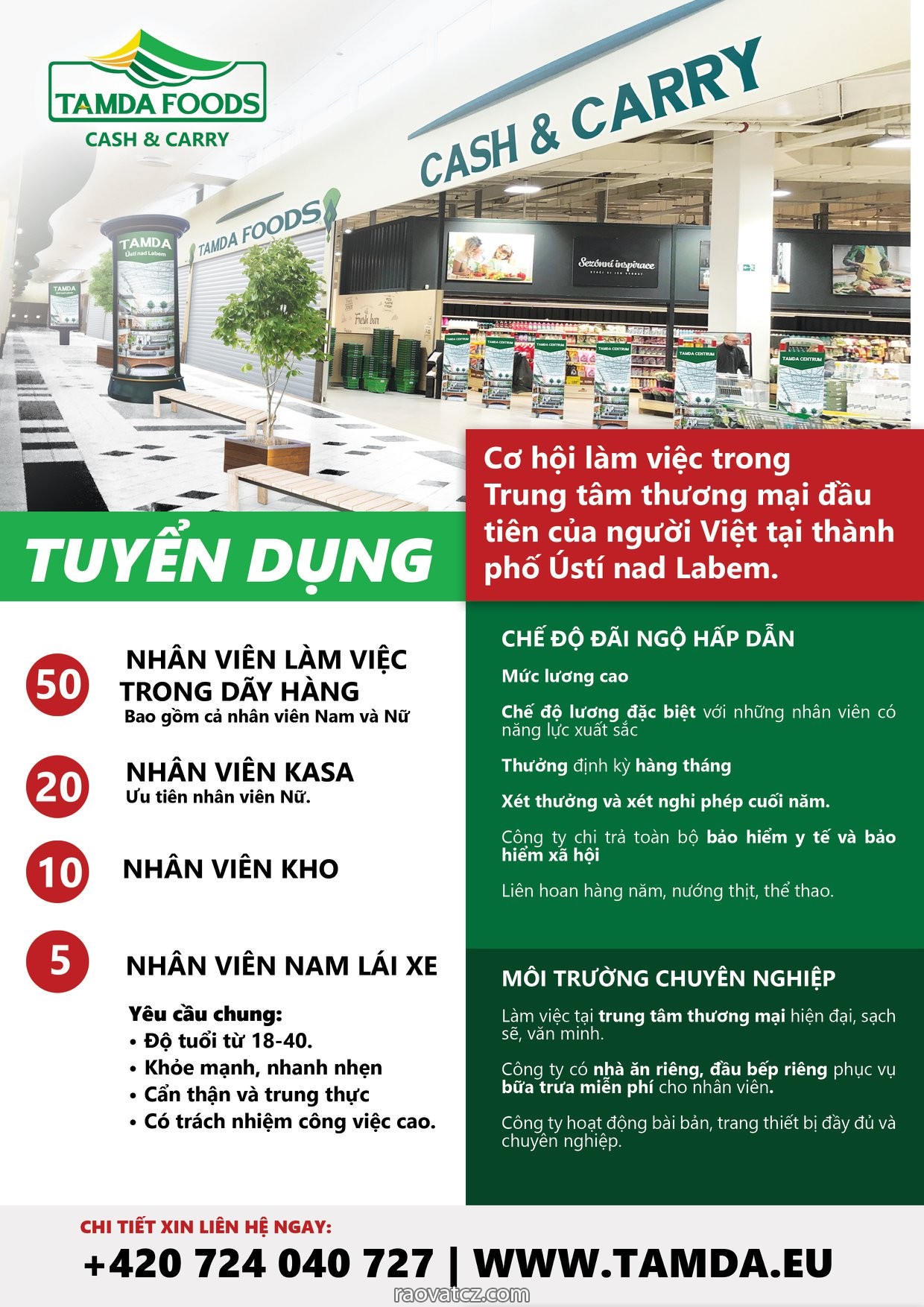 Tamda Foods tuyển số lượng lớn nhân lực cho Tamda Obchodní Centrum - Hình 1