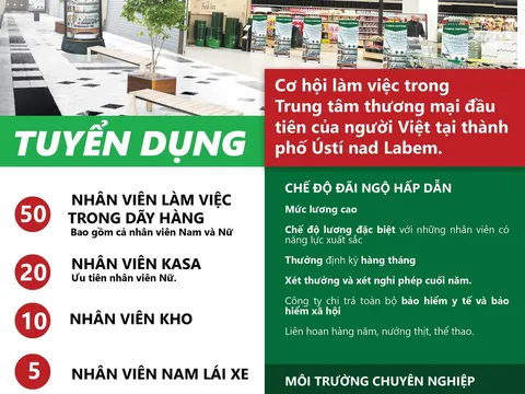 Tamda Foods tuyển số lượng lớn nhân lực cho Tamda Obchodní Centrum