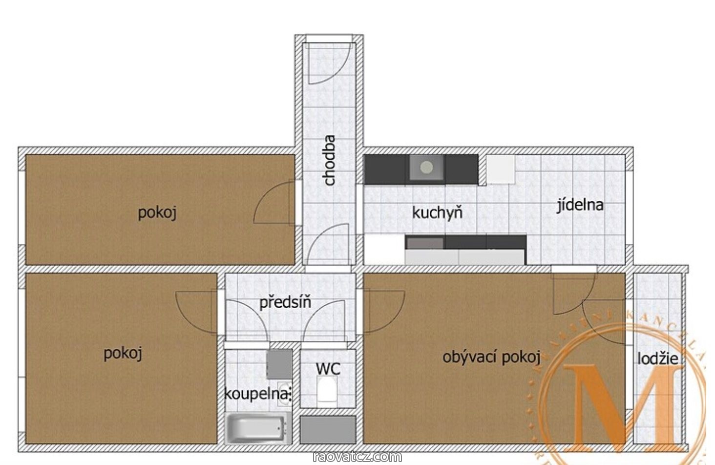 Bán căn hộ 3+1/ 75m2 tại phố Benkova. Praha 4 - Chodov.