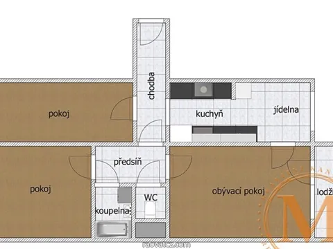 Bán căn hộ 3+1/ 75m2 tại phố Benkova. Praha 4 - Chodov.