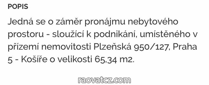 Potraviny uỷ ban đang cho thuê tại Plzeňská 950/127 - Praha 5