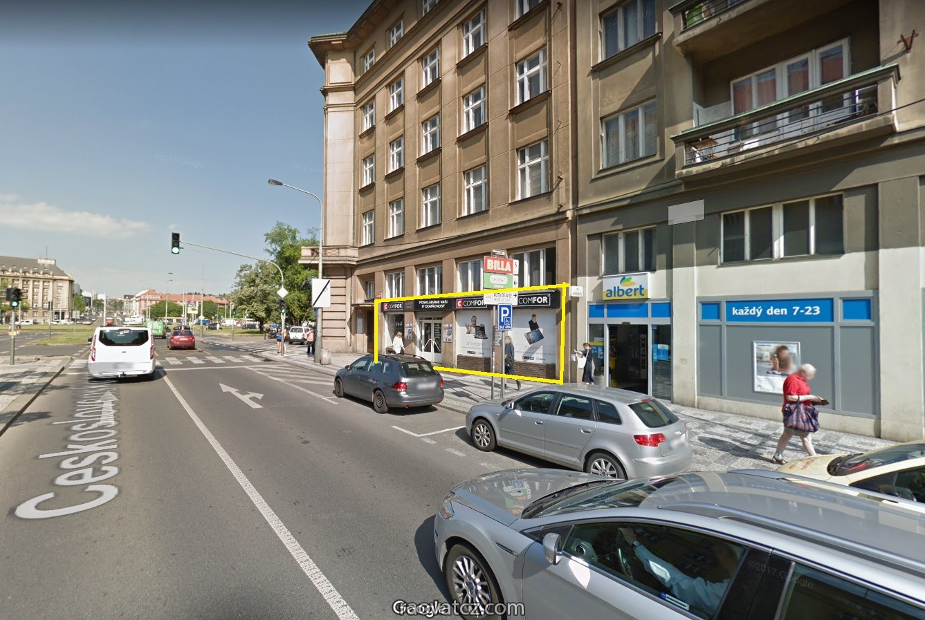 Cho thuê cửa hàng 90m2 tại mặt đường Čs.Armady 828, Praha 6