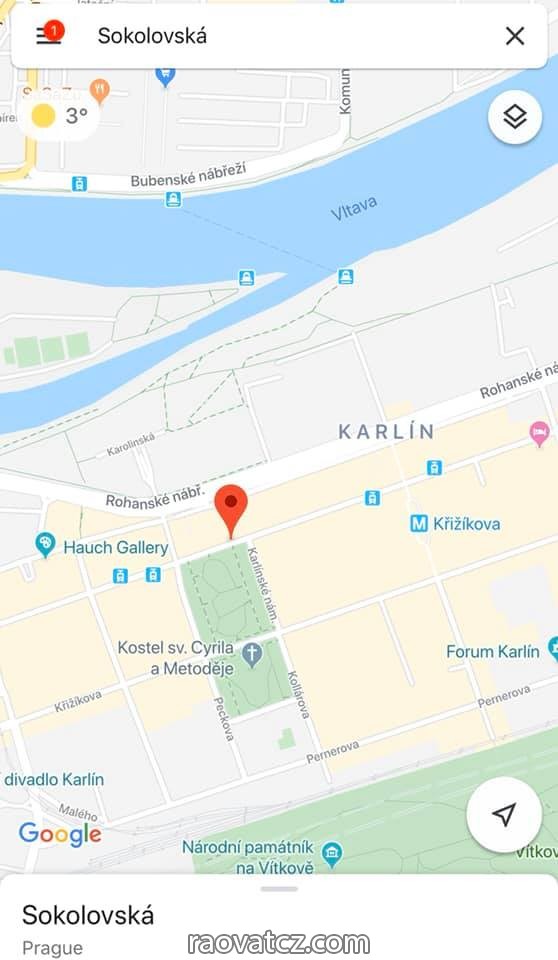 Sang nhượng quán ăn DT 460m2, 2 tầng ở Karlín, Praha 8