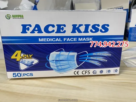 Bán khẩu trang y tế 4 lớp kháng khuẩn cao cấp Face Kiss