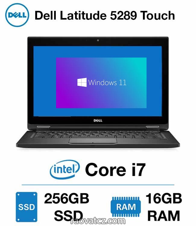 Dell Latitude 5289 Core i7 7600U/ Ram 16Gb/ SSD 256Gb/ Windows 11/Màn 12.5” FHD Touch Screen Xoay 360